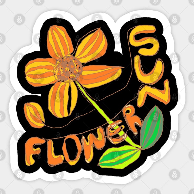 sunflower, flowers, one line drawing Sticker by zzzozzo